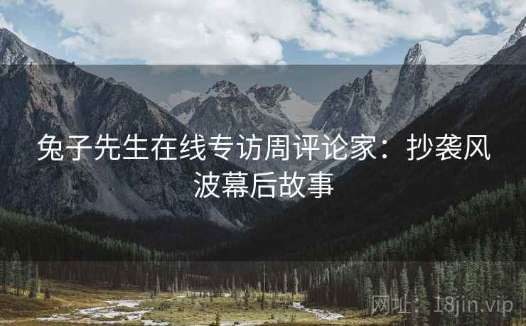兔子先生在线专访周评论家：抄袭风波幕后故事